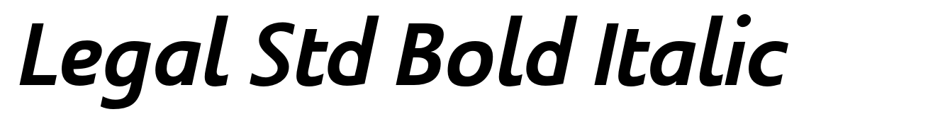 Legal Std Bold Italic